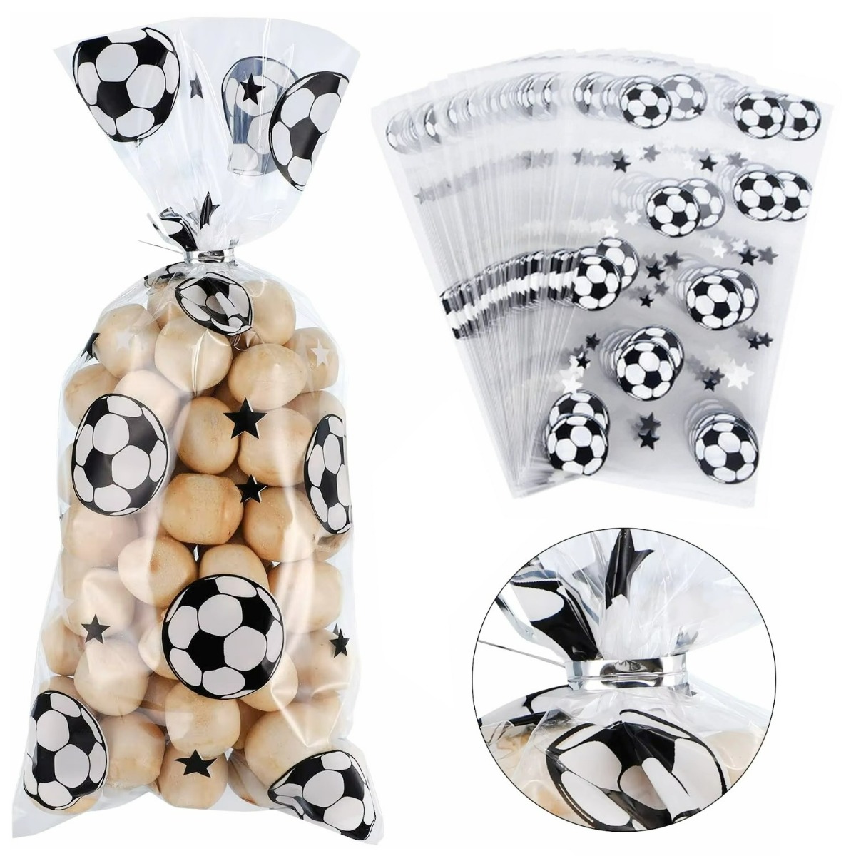 Voetbal Party Trekkoord Tas, groen, 13.2x10.6 inches