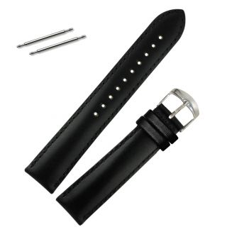 Fako® - Horlogebandje - Echt Leer - Super Soft - 20mm - Zwart