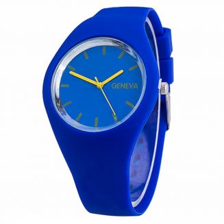 Fako® - Horloge - Geneva - Siliconen Ultra - Donkerblauw