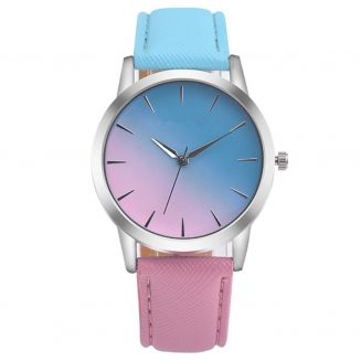 Fako® - Horloge - Duo Tone - Lichtblauw/Roze