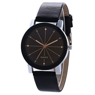 Fako® - Horloge - Black Quartz - 40mm - Rosegoud & Zwart