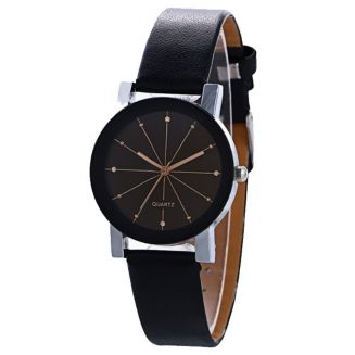 Fako® - Horloge - Black Quartz - Ø 31mm - Roségoud & Zwart