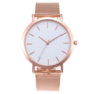Fako® - Horloge - Mesh - Vintage - Staal - Ø 40mm - Rosé Goudkleurig
