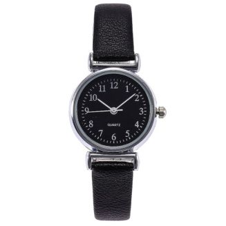 Fako® - Horloge - Ø 26mm - Zilverkleurig - Zwart/Zwart
