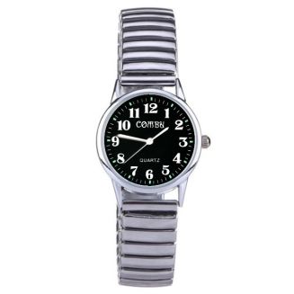 Fako® - Horloge - Rekband - Comby - Ø 28mm - Zwart