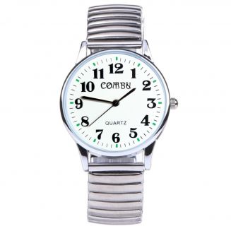 Fako® - Horloge - Rekband - Comby - Ø 36mm - Wit