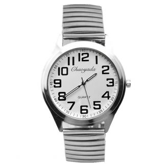 Fako® - Horloge - Rekband - Chaoyada - Ø 40mm - Zilverkleurig - Wit