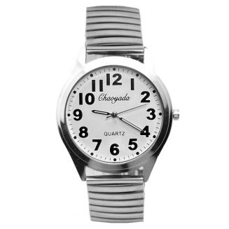 Fako® - Horloge - Rekband - Chaoyada - Ø 40mm - Zilverkleurig - Wit