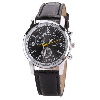 Fako® - Horloge - Geneva Luxury - Zwart