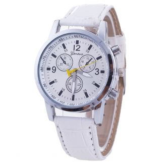 Fako® - Horloge - Geneva Luxury - Wit