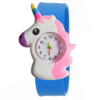 Fako® - Kinderhorloge - Slap On Mini - Eenhoorn - Blauw