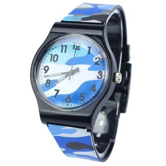 Fako® - Kinderhorloge - Camouflage Army - Blauw