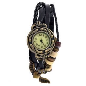 Fako® - Armband Horloge - Engelhart - Zwart