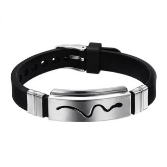 Fako Bijoux® - Armband - RVS Siliconen - Slang