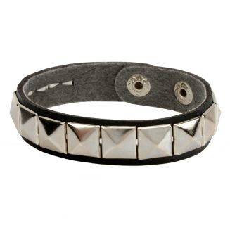 Fako Bijoux® - Armband - Studs - Piramide Smal - Zwart