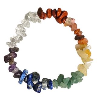 Fako Bijoux® - Edelsteen Armband - Little Stones - Splitsteen - Natuursteen - Multicolor