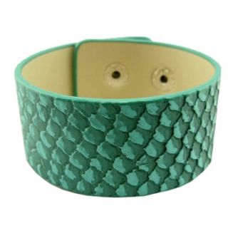 Fako Bijoux® - Armband - Breed - Schubben - Turquoise