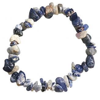 Fako Bijoux® - Edelsteen Armband - Little Stones - Splitsteen - Natuursteen - Lapis Lazuli - Blauw