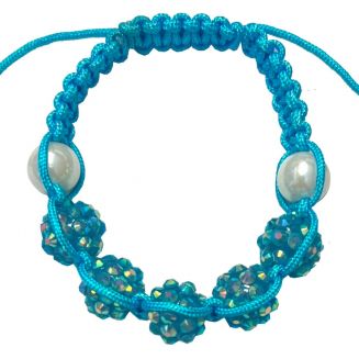Fako Bijoux® - Armband - Disco Dots Kids - Candy Blauw