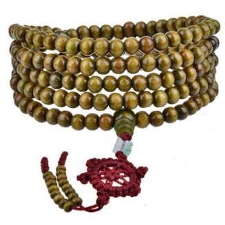 Fako Bijoux® - Buddha Armband - Sandelhout - XL - Groen