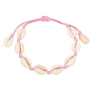 Fako Bijoux® - Schelpjes Armband - Schelpen - Roze