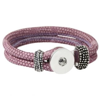 Fako Bijoux® - Armband Voor Click Buttons - Slang - Lila Paars