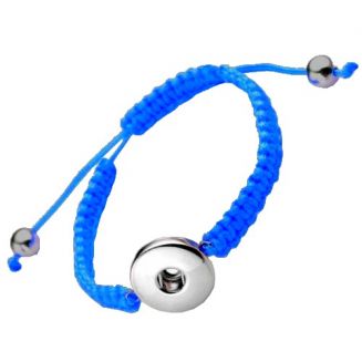 Fako Bijoux® - Armband Voor Click Buttons - Nylon - Blauw