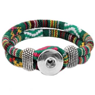 Fako Bijoux® - Armband Voor Click Buttons - Inka - Groen