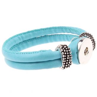 Fako Bijoux® - Armband Voor Click Buttons - Rond - Lichtblauw