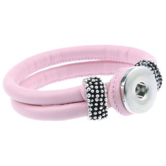 Fako Bijoux® - Armband Voor Click Buttons - Rond - Roze