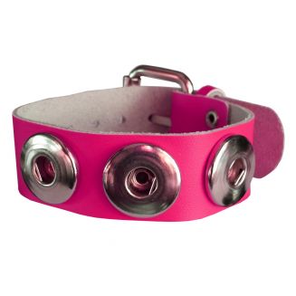 Fako Bijoux® - Armband Voor Click Buttons - Fluor - Roze