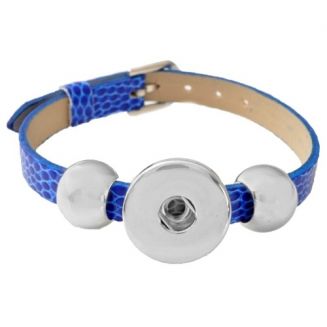 Fako Bijoux® - Armband Voor Click Buttons - Basic - Blauw