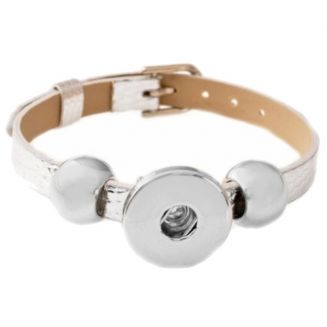 Fako Bijoux® - Armband Voor Click Buttons - Basic - Zilver