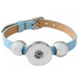 Fako Bijoux® - Armband Voor Click Buttons - Basic - Lichtblauw