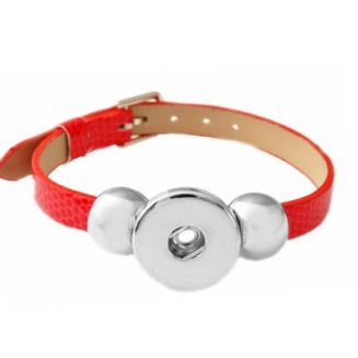 Fako Bijoux® - Armband Voor Click Buttons - Basic - Rood