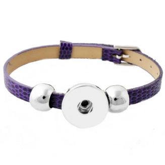 Fako Bijoux® - Armband Voor Click Buttons - Basic - Paars