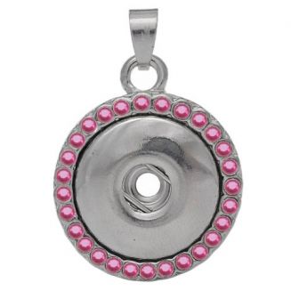 Fako Bijoux® - Kettinghanger Voor Click Buttons - Strass Roze