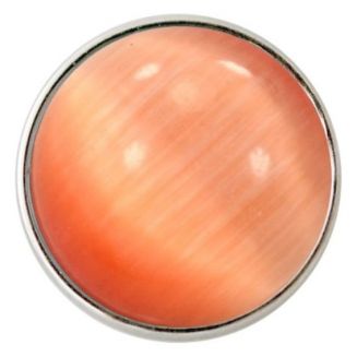 Fako Bijoux® - Click Button - Glas - Kattenoog Oranje