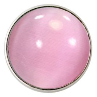 Fako Bijoux® - Click Button - Glas - Kattenoog Roze