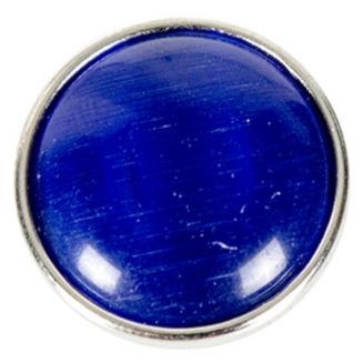 Fako Bijoux® - Click Button - Glas - Kattenoog Donkerblauw
