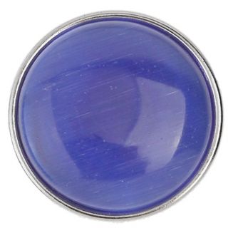 Fako Bijoux® - Click Button - Glas - Kattenoog Blauw