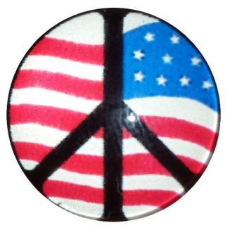 Fako Bijoux® - Click Button - Glas - Peace USA