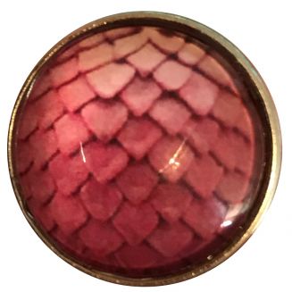Fako Bijoux® - Click Button - Glas - Schubben Roze