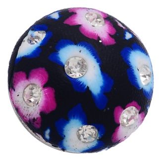Fako Bijoux® - Click Button - Fimoklei - Zwart/Paars/Blauw
