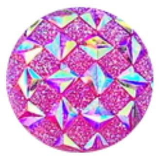 Fako Bijoux® - Click Button - Glitter Ruit - Roze