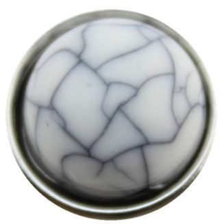 Fako Bijoux® - Click Button - Acryl - Wit