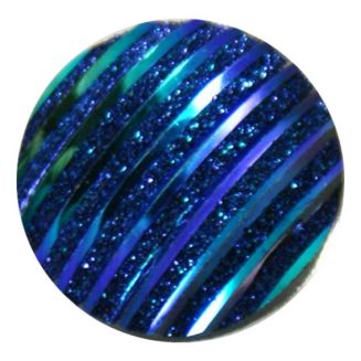 Fako Bijoux® - Click Button - Glitter Streep - Blauw