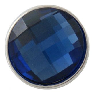 Fako Bijoux® - Click Button - Geslepen - Donkerblauw