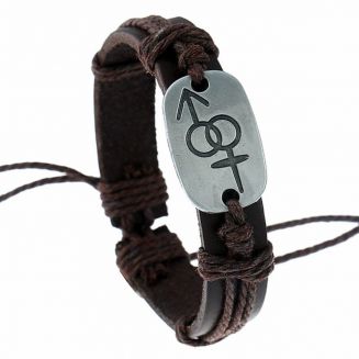Fako Bijoux® - Armband - Leder - Seksesymbool - Bruin