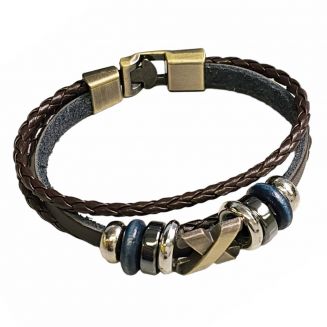 Fako Bijoux® - Armband - Leder Exclusive - X - 20cm - Bruin